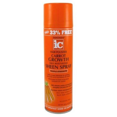 Fantasia IC Hair Polisher Carrot Growth Sheen Spray – Triple Strength, 14 oz - ANNS BEAUTY SUPPLY